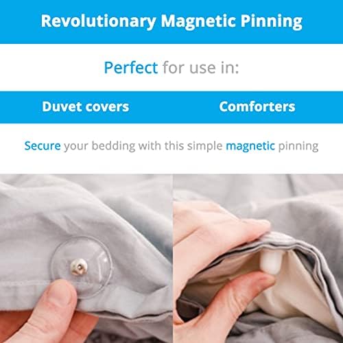 Pinion Pins Clear Magnetic Duvet Clips Pack of 8