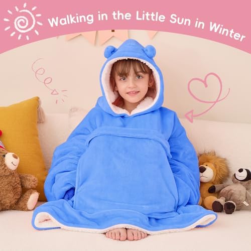 Yescool Wearable Blanket Hoodie for Kids