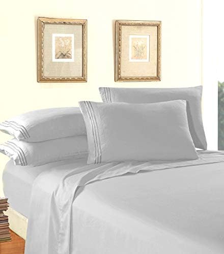 Elegant Comfort Luxury 4-Piece Microfiber Sheet Set - TwinTwin XL Silver Grey
