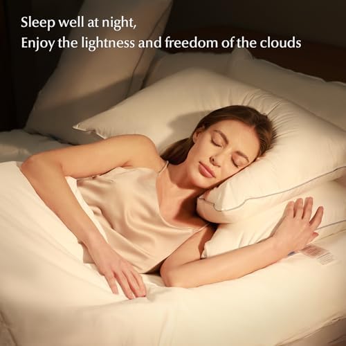 Finbuco Natural Goose Down Pillow - 750 Fill Power Soft Comfort Hotel-Luxury