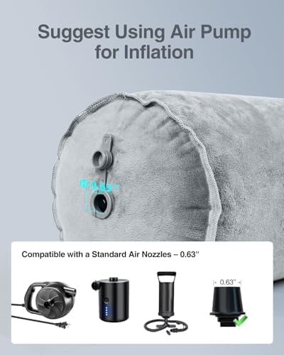 Luxtude Inflatable Body Pillow for Adults Kids 35 Inch Bolster