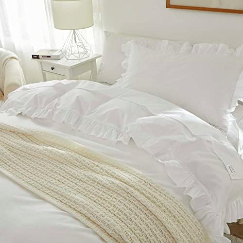 Brandream Organic Cotton Duvet Cover Set 2pcs TwinTwin XL White