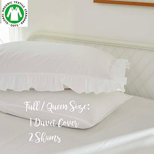 Brandream Organic Cotton Duvet Cover Set 2pcs TwinTwin XL White