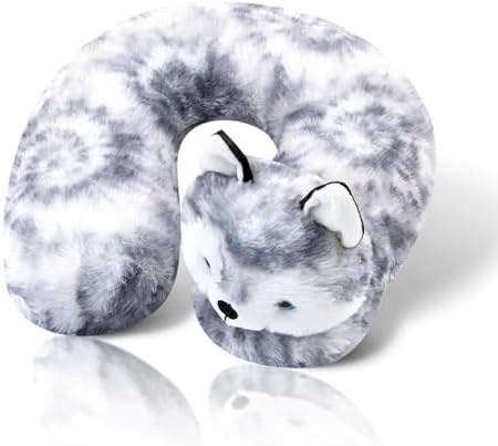 Cloudz Kids Grey Wolf Travel Neck Pillow