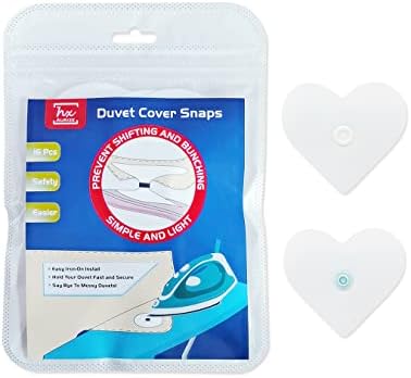 HX AURIZE 16 Pcs Duvet Cover Snaps Fasteners Set