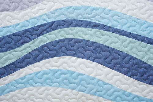 CF Home Sea Waves Blue Ocean Coastal FullQueen Bedding Set
