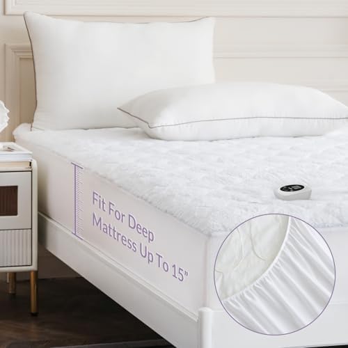 HOMLYNS LuxeHeat Electric Mattress Pad Full Size