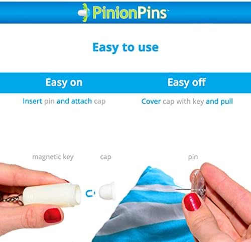 Pinion Pins Clear Magnetic Duvet Clips Pack of 8