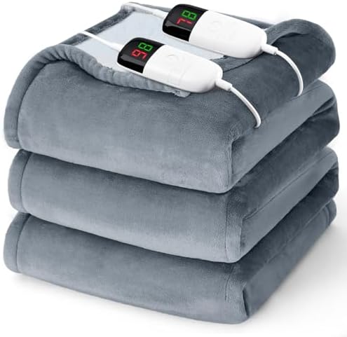 BOMOVA Heated Electric Blanket Queen Size 84x90 Dual Control