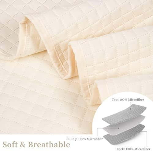 HollyHOME Luxury Checkered Bedspread 86x96 1