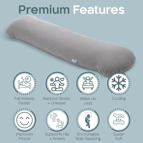SleepCloud Weighted Body Pillow 65lbs for Deeper Sleep