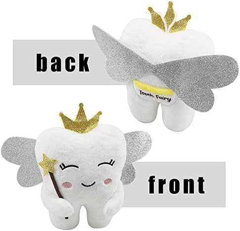 Tooth Fairy Pillow with Shiny Wings and Pockets