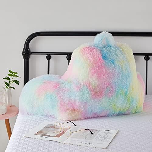Fluffy Faux Fur Backrest Pillow for Kids and Teens