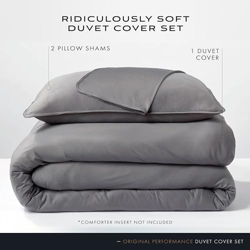 SHEEX Original Performance Cooling Duvet Cover Set with 2 Pillow Shams