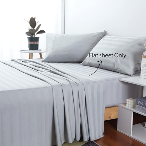 Zaizaihome Cotton Cal King Flat Sheet Only 600 Thread Count 1