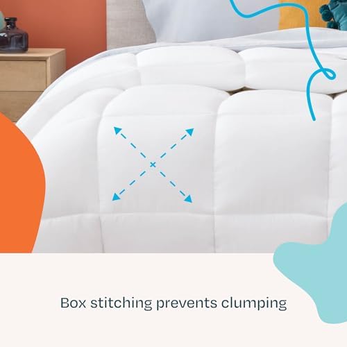 LINENSPA White Down Alternative Comforter and Duvet Insert Queen