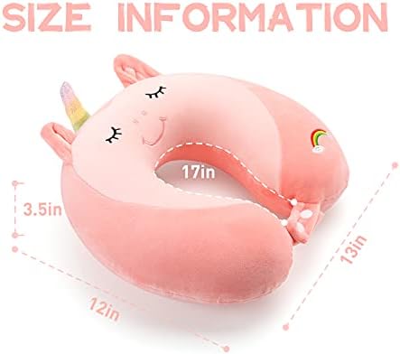 Niuniu Daddy Unicorn Travel Neck Pillow with Memory Foam
