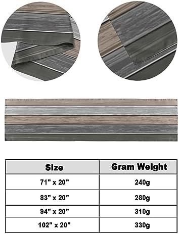 Litter Star King Bed Runner Farmhouse Gradient Gray Wood Grain Bedding Scarf
