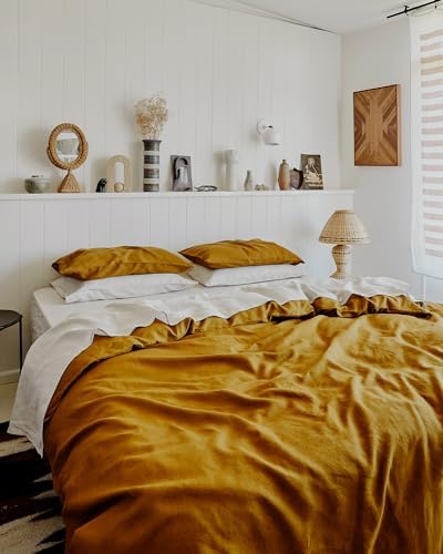 Bed Threads Linen Duvet Cover - Turmeric TwinTwin XL