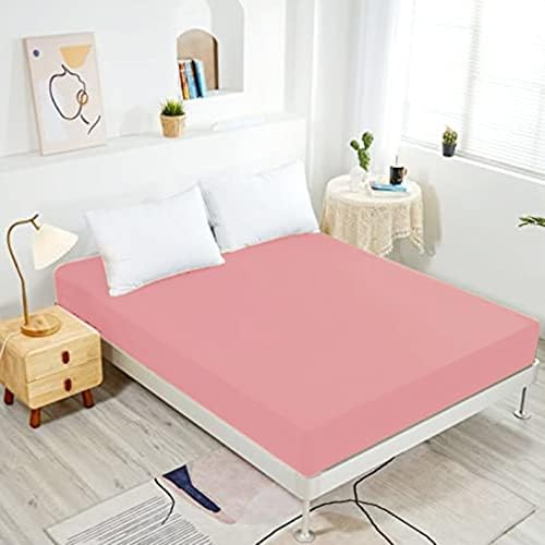 NHNHN Fitted Sheet Twin Blush - Soft Microfiber - Shrinkage Fade Resistant
