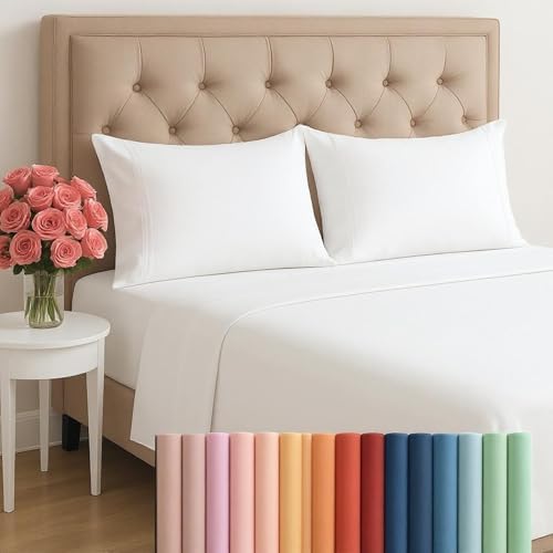 FEEKO Queen Size 4 Piece Microfiber Sheet Set