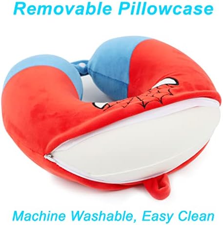 ETOILESEA Superhero Travel Pillow with Eye Mask for Kids Adults