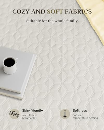 Gotcozy Heated Mattress Pad Twin XL - 6 Heat Settings 10 Hour Auto Off