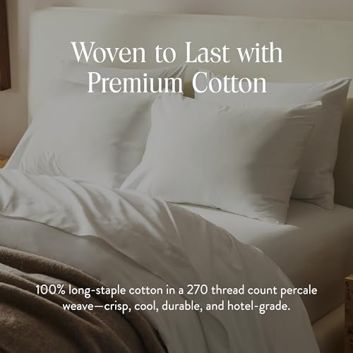 Brooklinen Luxury Percale Duvet Cover 100 Cotton White