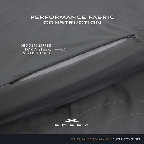 SHEEX Original Performance Cooling Duvet Cover Set with 2 Pillow Shams