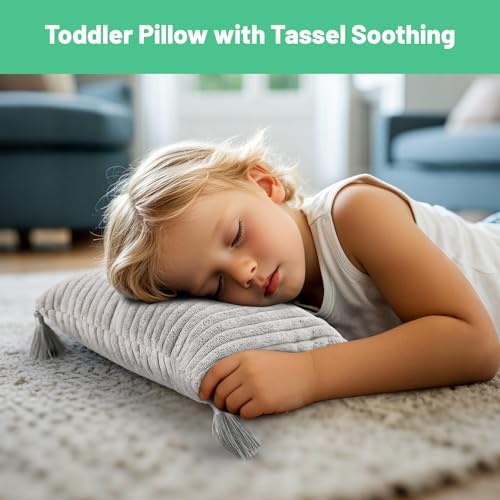 Vocheer Small Travel Pillow with Tassels Grey 1pc