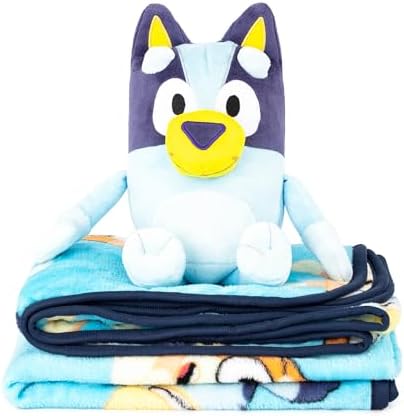 Jay Franco Bluey Plush Pillow Throw Blanket Set