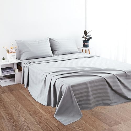 Zaizaihome Cotton Cal King Flat Sheet Only 600 Thread Count 1