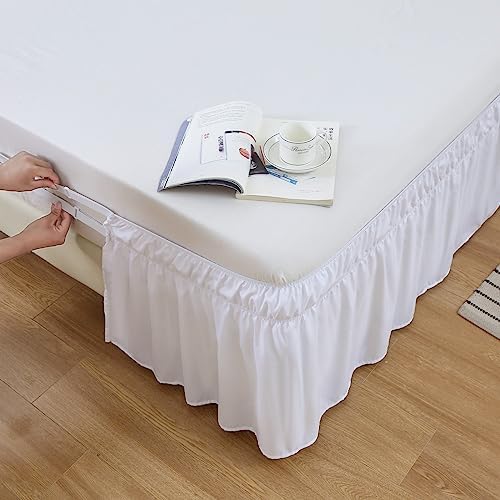 MEILA Wrap Around Bed Skirt with Three Fabric Sides