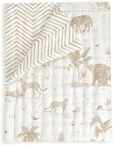 Organic Toddler Comforter - GOTS Certified Reversible Ultra Soft