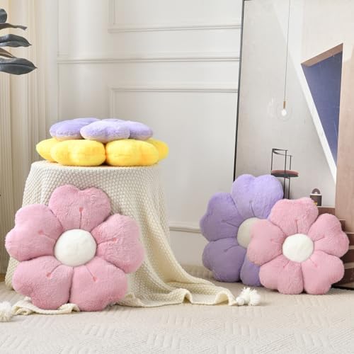 Yellow Daisy Flower Pillow Decorative Throw Cushion