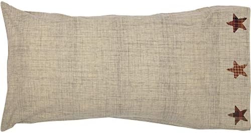 VHC Brands Abilene Star Pillow Case Set of 2 Tan