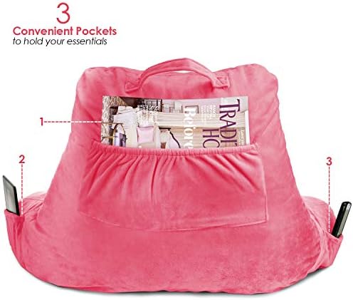 Clara Clark Reading Pillow - Medium Light Pink