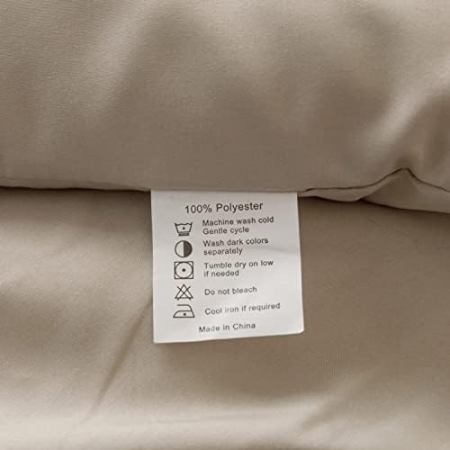 ROSGONIA Oatmeal King Comforter Set 3pcs