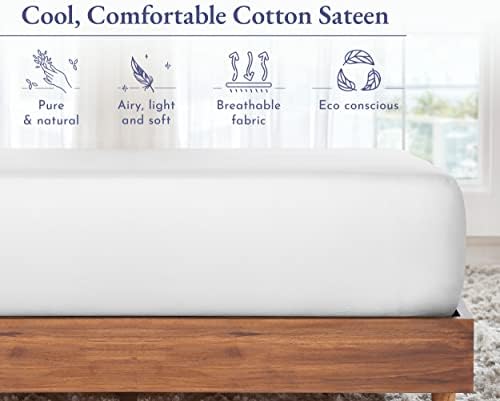 California Design Den Twin XL Fitted Sheet - Soft Cotton Sateen