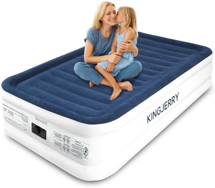 KINGJERRY Twin XL Air Mattress with Built-in Pump