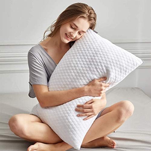 NTCOCO 2 Pack Memory Foam Pillows with Cooling Washable Cover