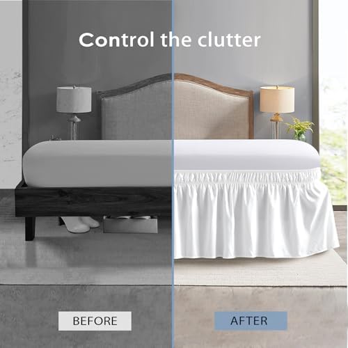 FreshCulture Queen Bed Skirt with Elastic Wrap 1