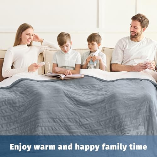 BOMOVA Heated Electric Blanket Queen Size 84x90 Dual Control