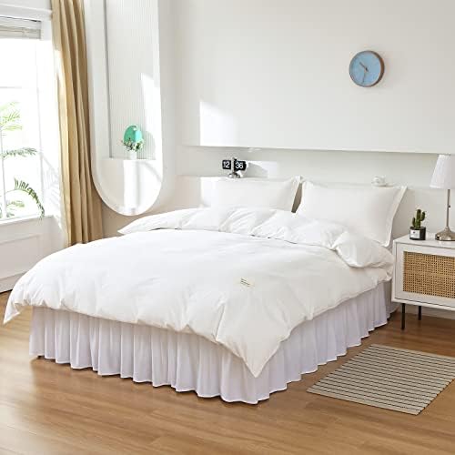MEILA Wrap Around Bed Skirt with Three Fabric Sides