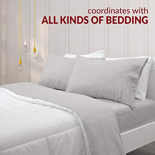 Mellanni Pillow Cases - 2 PC Extra Soft Cooling Striped White