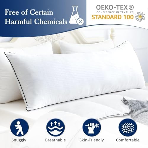 HYMOKEGE Body Pillow for Adults - 20X54 Fluffy Support Pillow