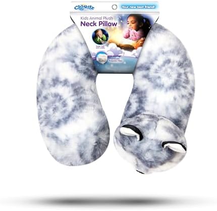 Cloudz Kids Grey Wolf Travel Neck Pillow