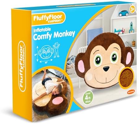 Comfy Monkey Inflatable Floor Cushion for Kids Ages 3 1