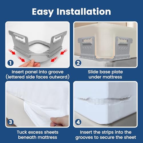 Yikorqu 4PCS Bed Sheet Holders for Corners - Gray