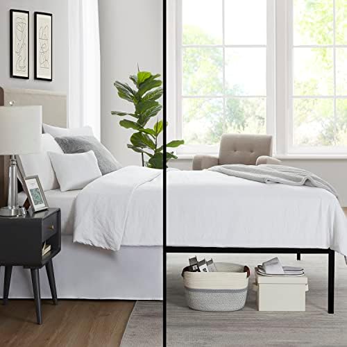 Nestl White Bed Skirt Queen Size - 14 Inch Drop